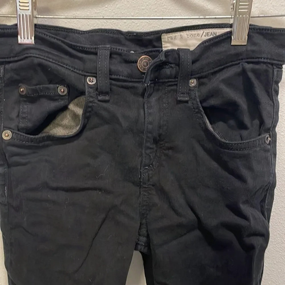 RAG and Bone Nine Inch Skinny woman’s black jeans - Picture 3 of 15